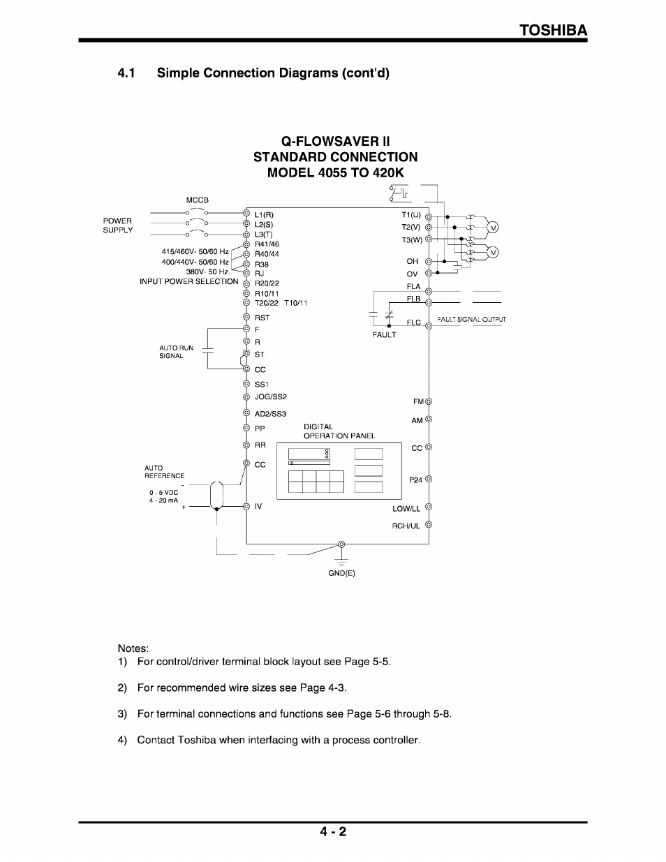 1 simple connection diagrams (cont'd), Toshiba | Toshiba Q-Flowsaver II User Manual | Page 16 / 107