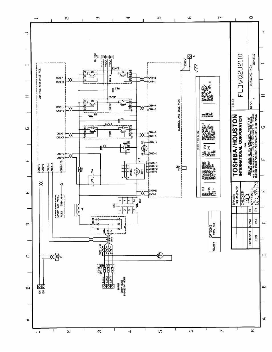 Toshiba/houston, Fldwq, Ab d h | International corporation | Toshiba Q-Flowsaver II User Manual | Page 86 / 107