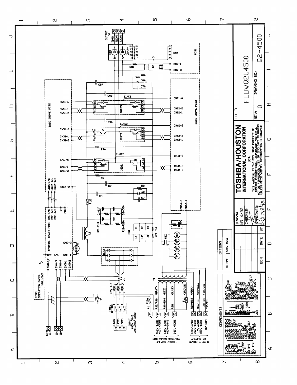 Toshiba/houston, Fldvq2u4500, Q2-4500 | Ad j, International corporation | Toshiba Q-Flowsaver II User Manual | Page 99 / 107