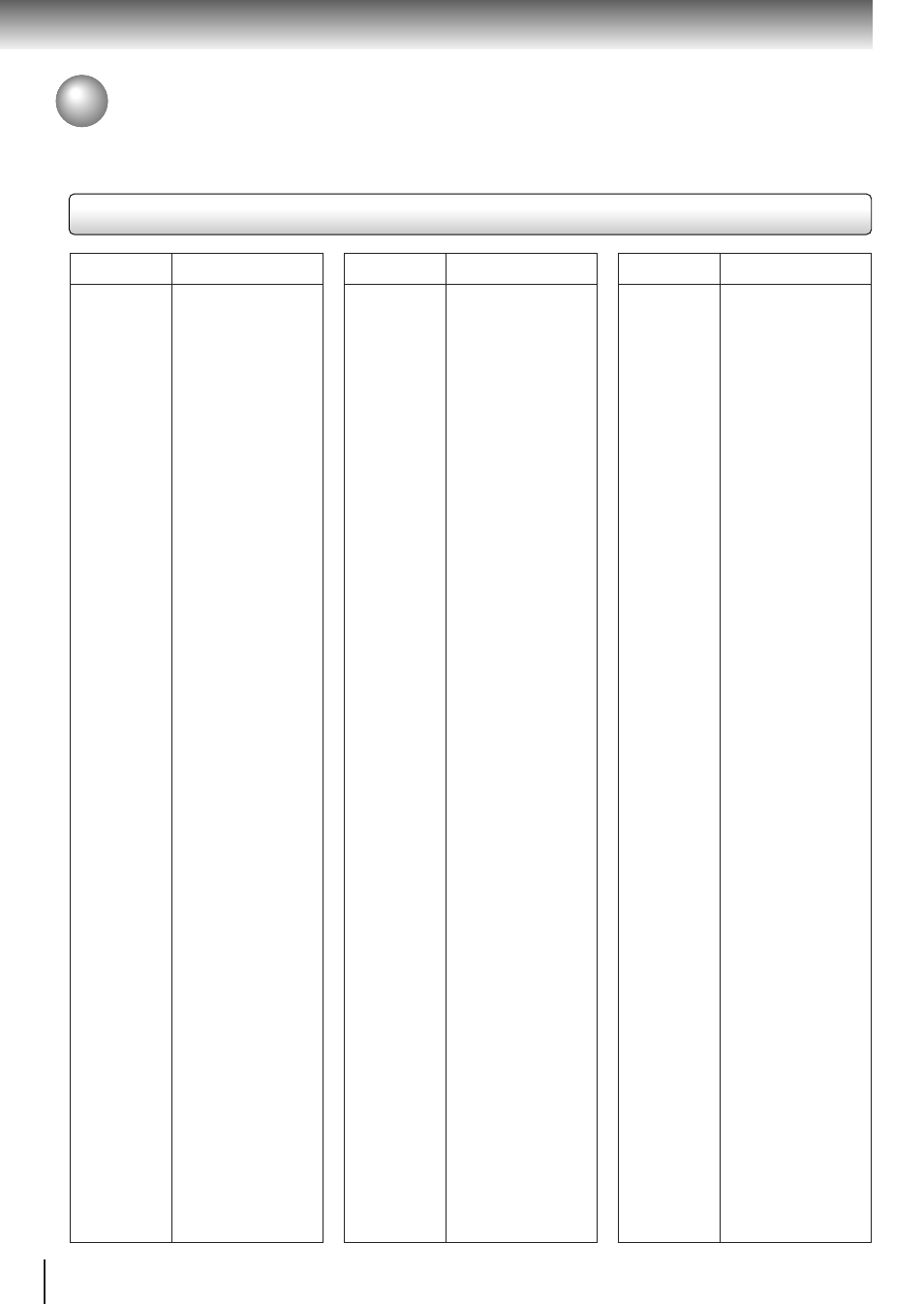 Table of languages, Table of languages and their abbreviations | Toshiba SD-310V User Manual | Page 53 / 59