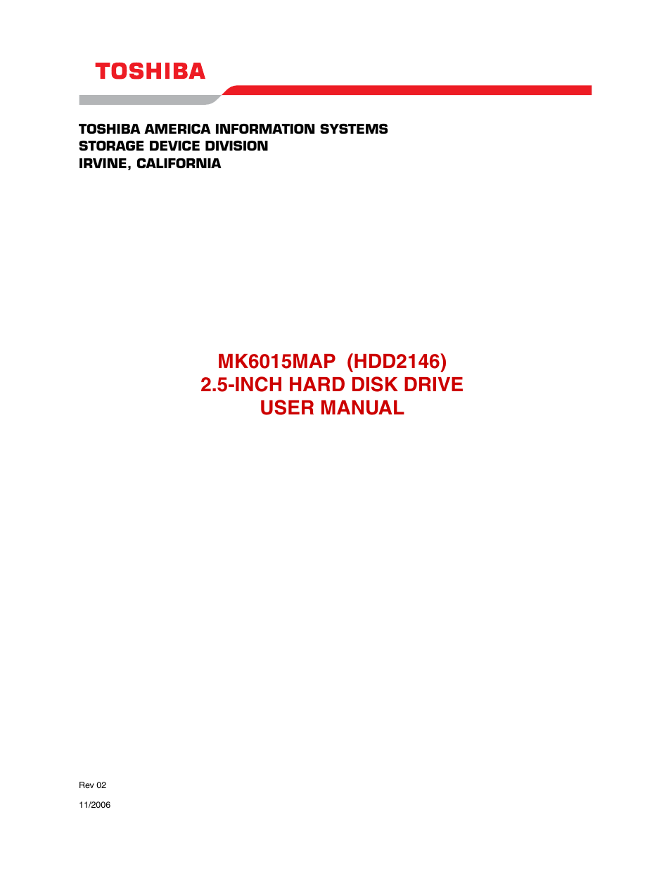 Toshiba MK6015MAP User Manual | 12 pages