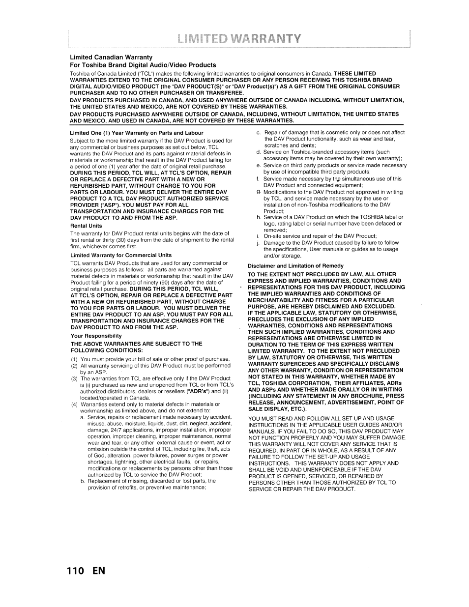110 en | Toshiba D-VR610KU User Manual | Page 110 / 117