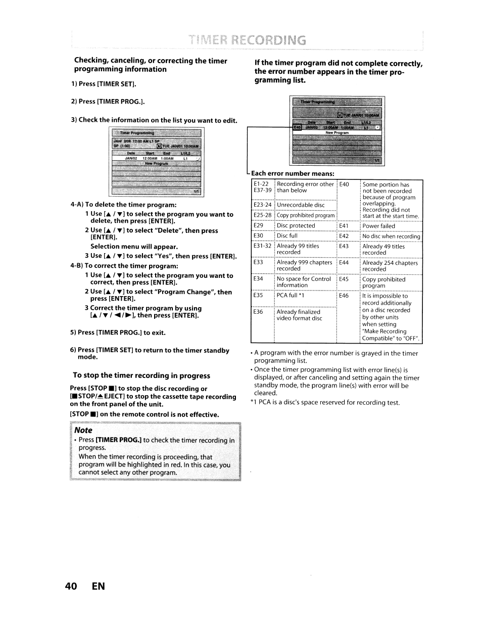 40 en | Toshiba D-VR610KU User Manual | Page 40 / 117
