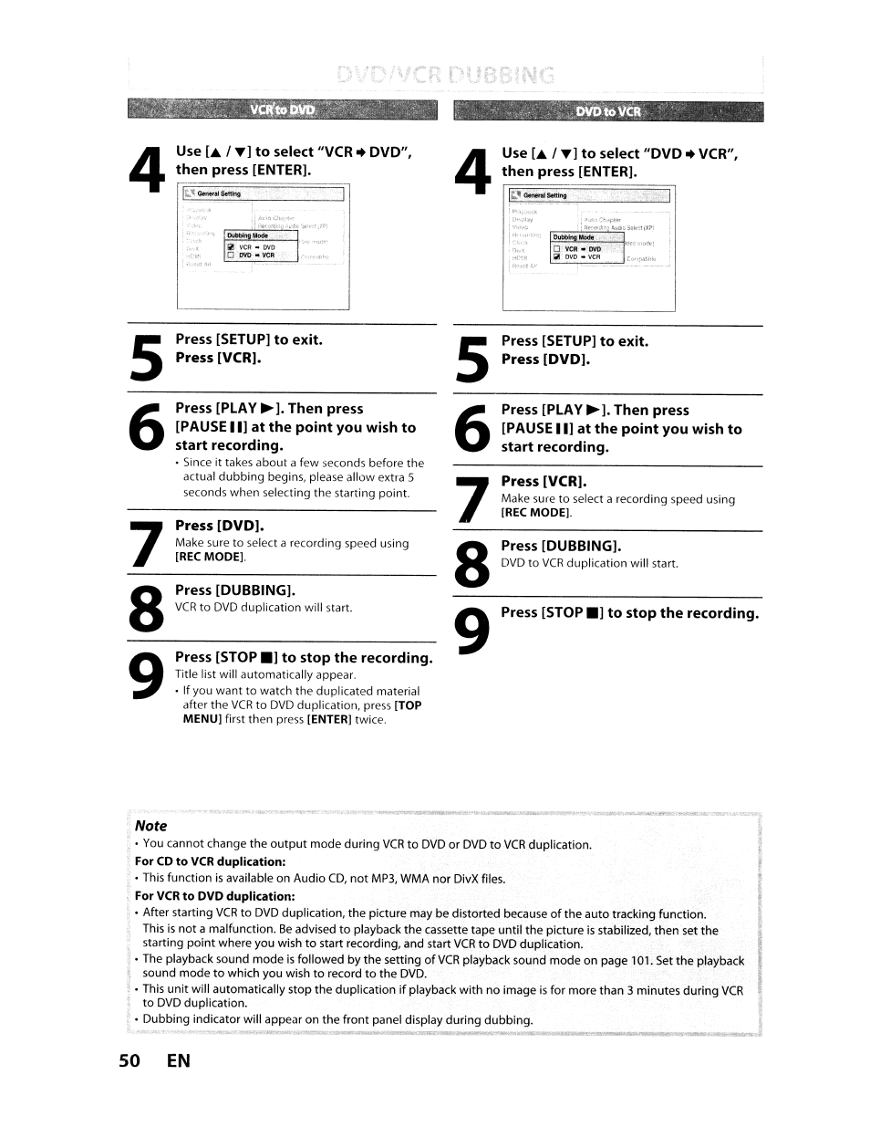 Toshiba D-VR610KU User Manual | Page 50 / 117