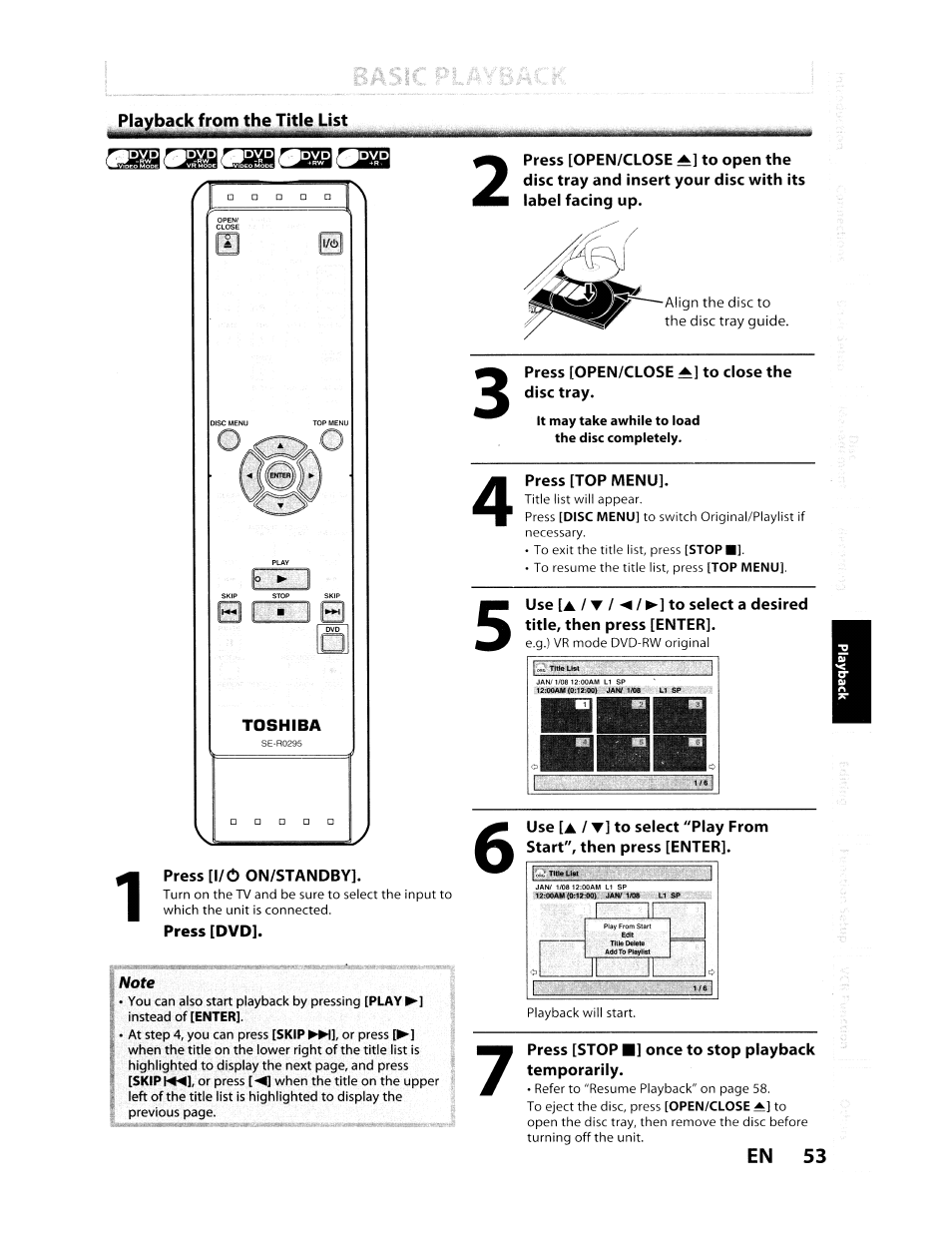 It may take awhile to load the disc completely | Toshiba D-VR610KU User Manual | Page 53 / 117