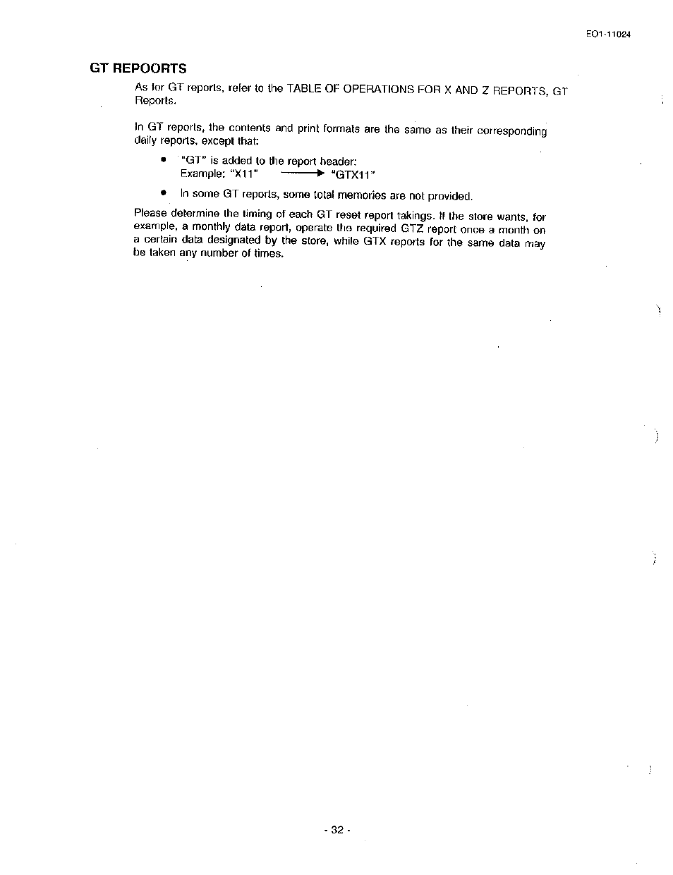 Gt repoorts, Gt reports | Toshiba TEC MA-1600-100 User Manual | Page 102 / 157