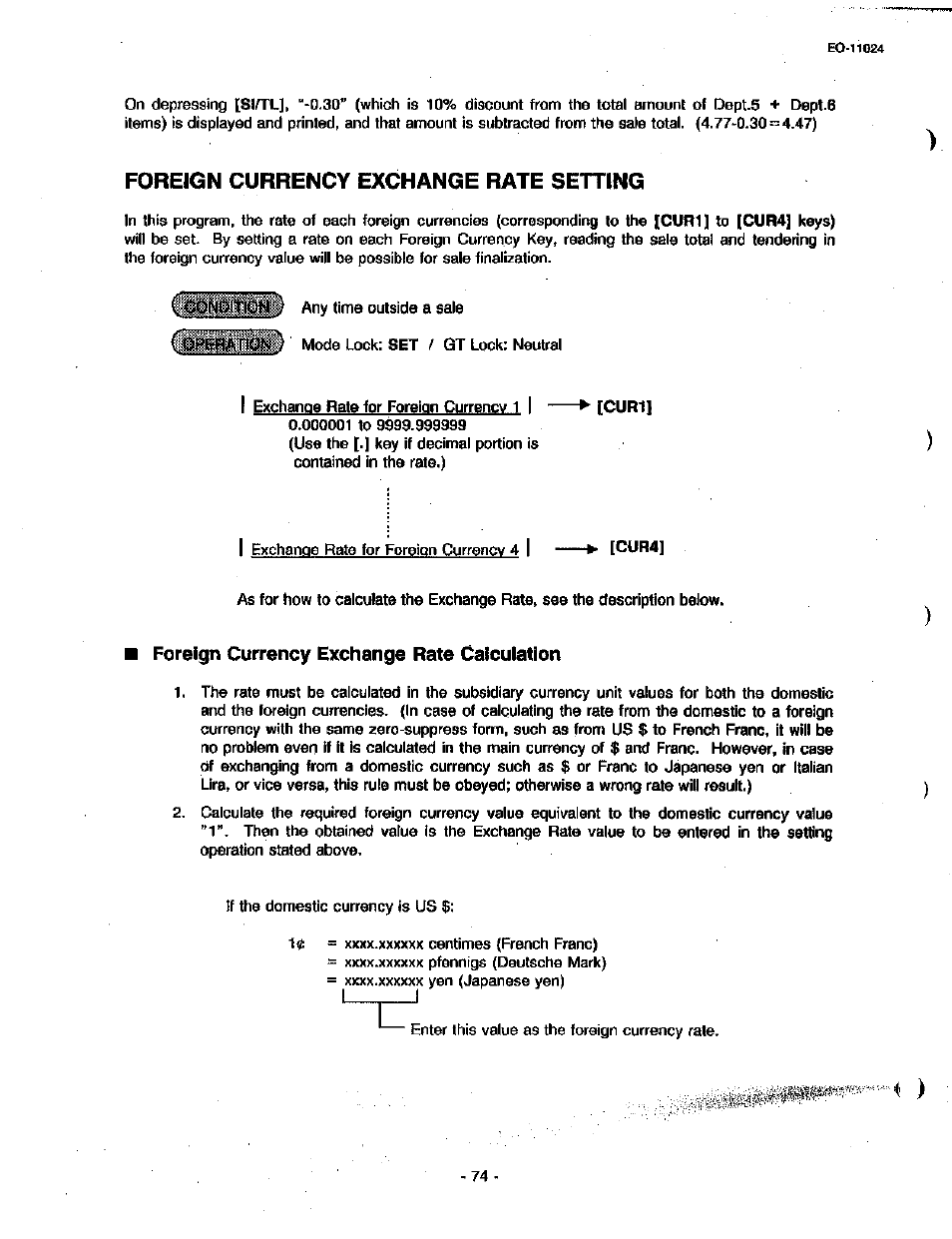 Foreign currency exchange rate setting, Curii, Foreign currency exchange rate calculation | Toshiba TEC MA-1600-100 User Manual | Page 144 / 157