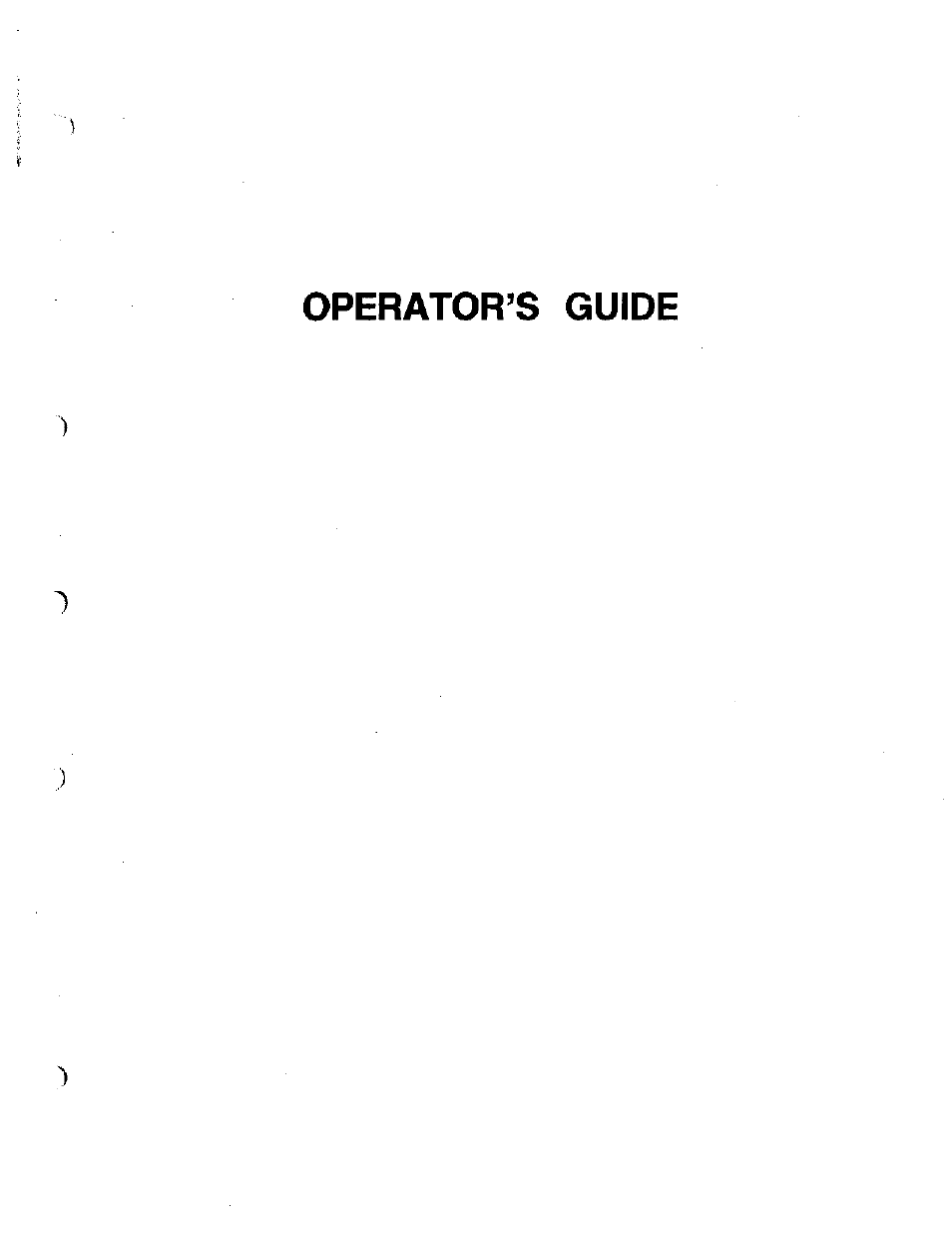 Operator’s guide | Toshiba TEC MA-1600-100 User Manual | Page 3 / 157