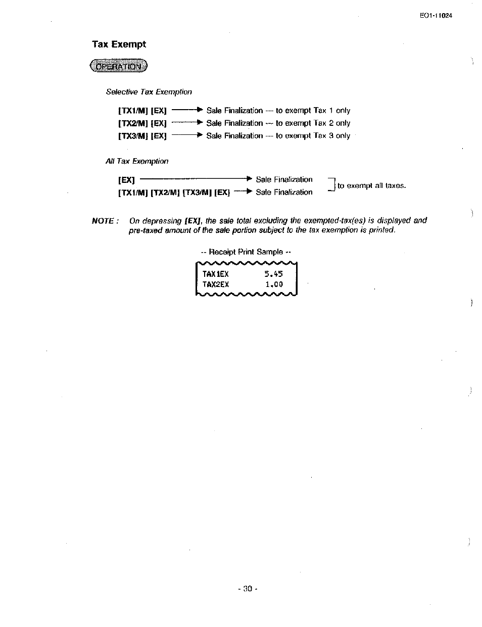 Tax exempt | Toshiba TEC MA-1600-100 User Manual | Page 36 / 157