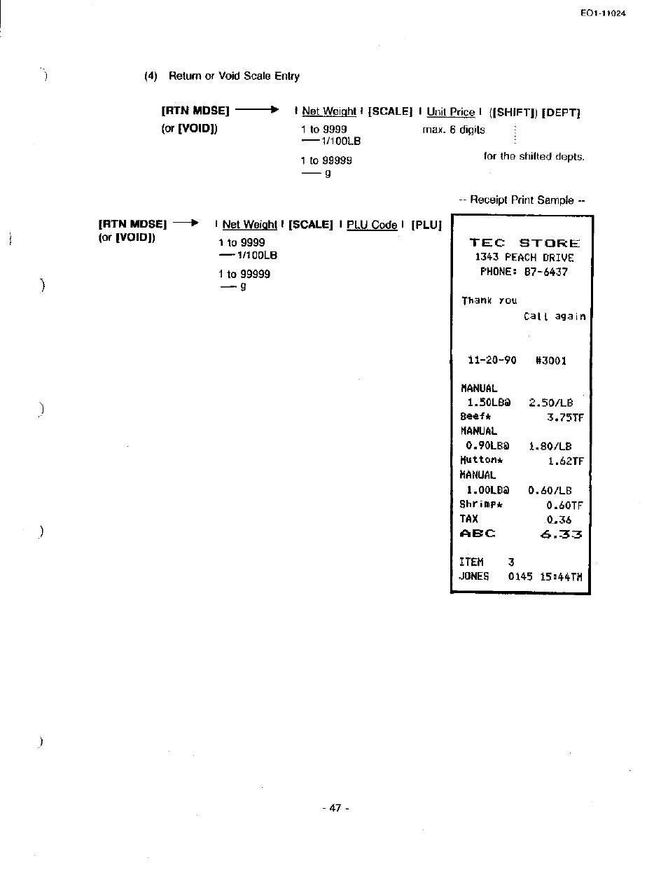 Rtn mdse] (or [void]) | Toshiba TEC MA-1600-100 User Manual | Page 53 / 157