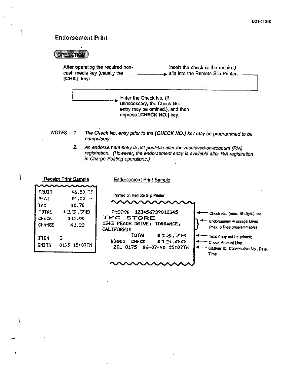 Endorsement print | Toshiba TEC MA-1600-100 User Manual | Page 55 / 157