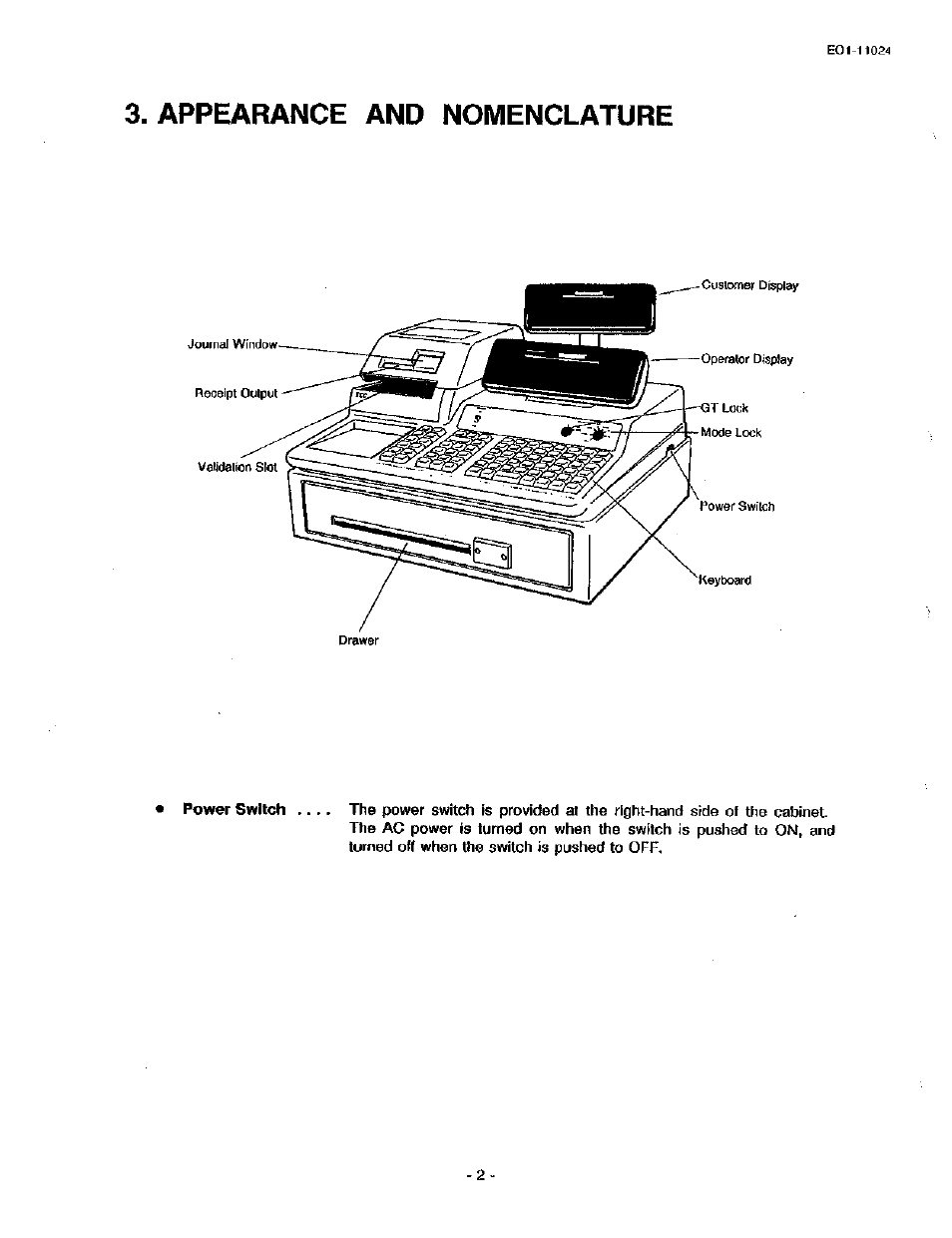 Appearance and nomenclature | Toshiba TEC MA-1600-100 User Manual | Page 8 / 157