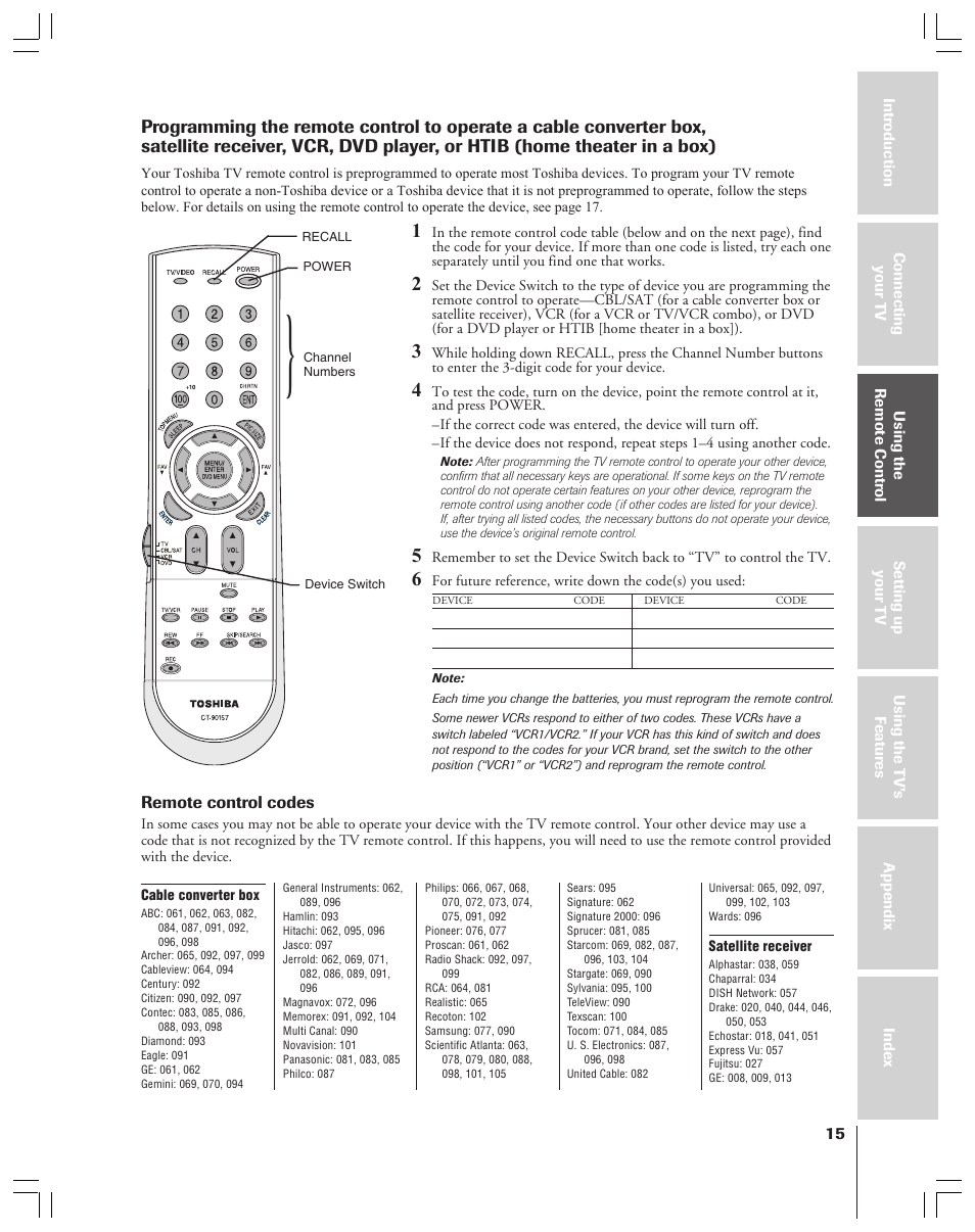 Toshiba 32AF44 User Manual | Page 15 / 48