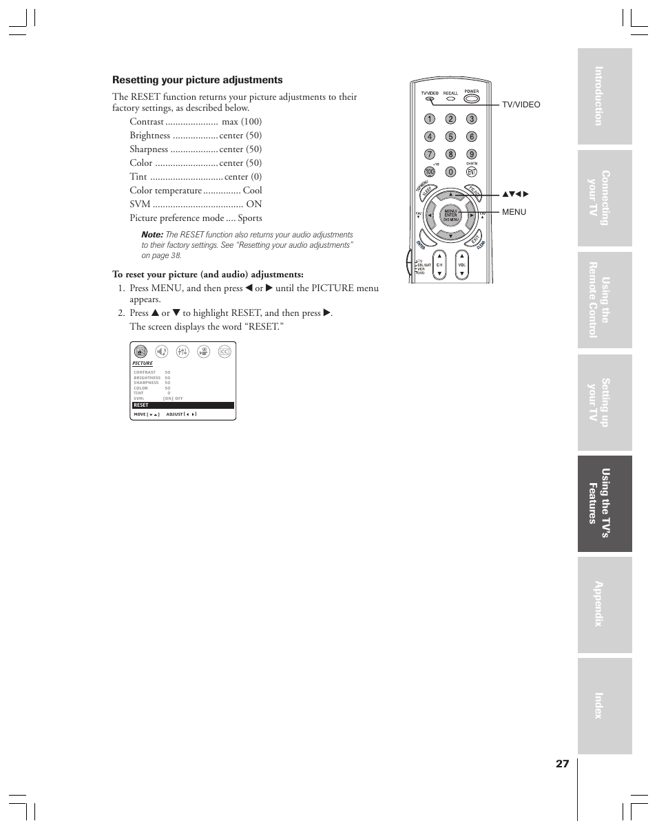 Toshiba 32AF44 User Manual | Page 27 / 48