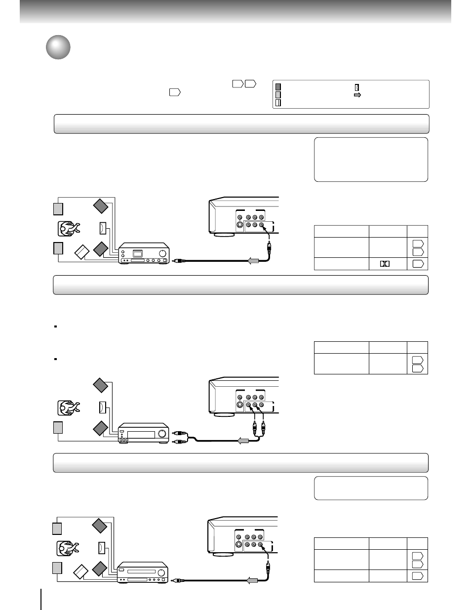 Amplifier with a dts decoder, Connecting to optional equipment, Connections | For connection to your tv, see “connecting to a tv, For details of output sound, see, Make the following setting | Toshiba SD-1600 User Manual | Page 18 / 46