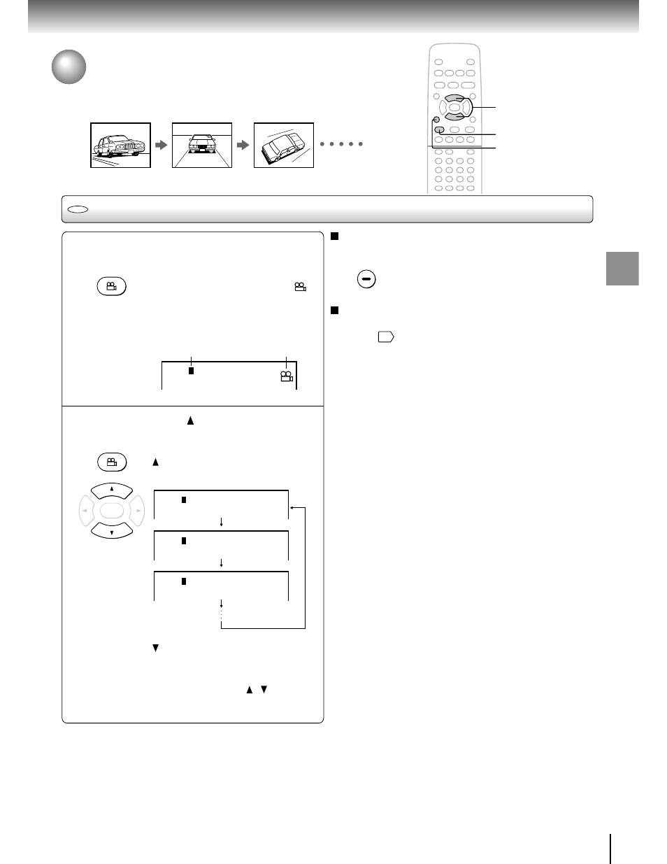 Selecting the camera angle, Changing the camera angle | Toshiba SD-1600 User Manual | Page 31 / 46