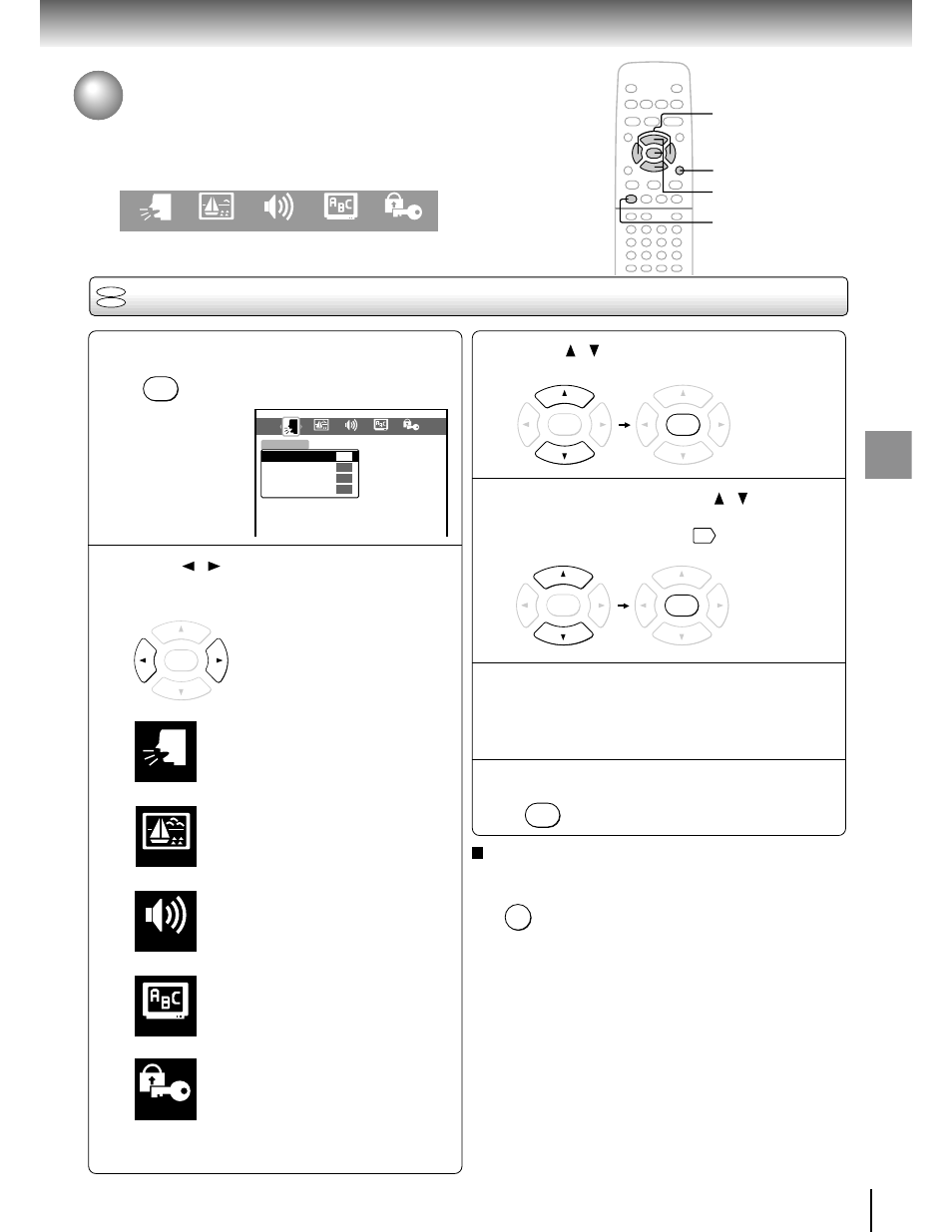 Function setup, Customizing the function settings, Setting procedure | Toshiba SD-1600 User Manual | Page 35 / 46