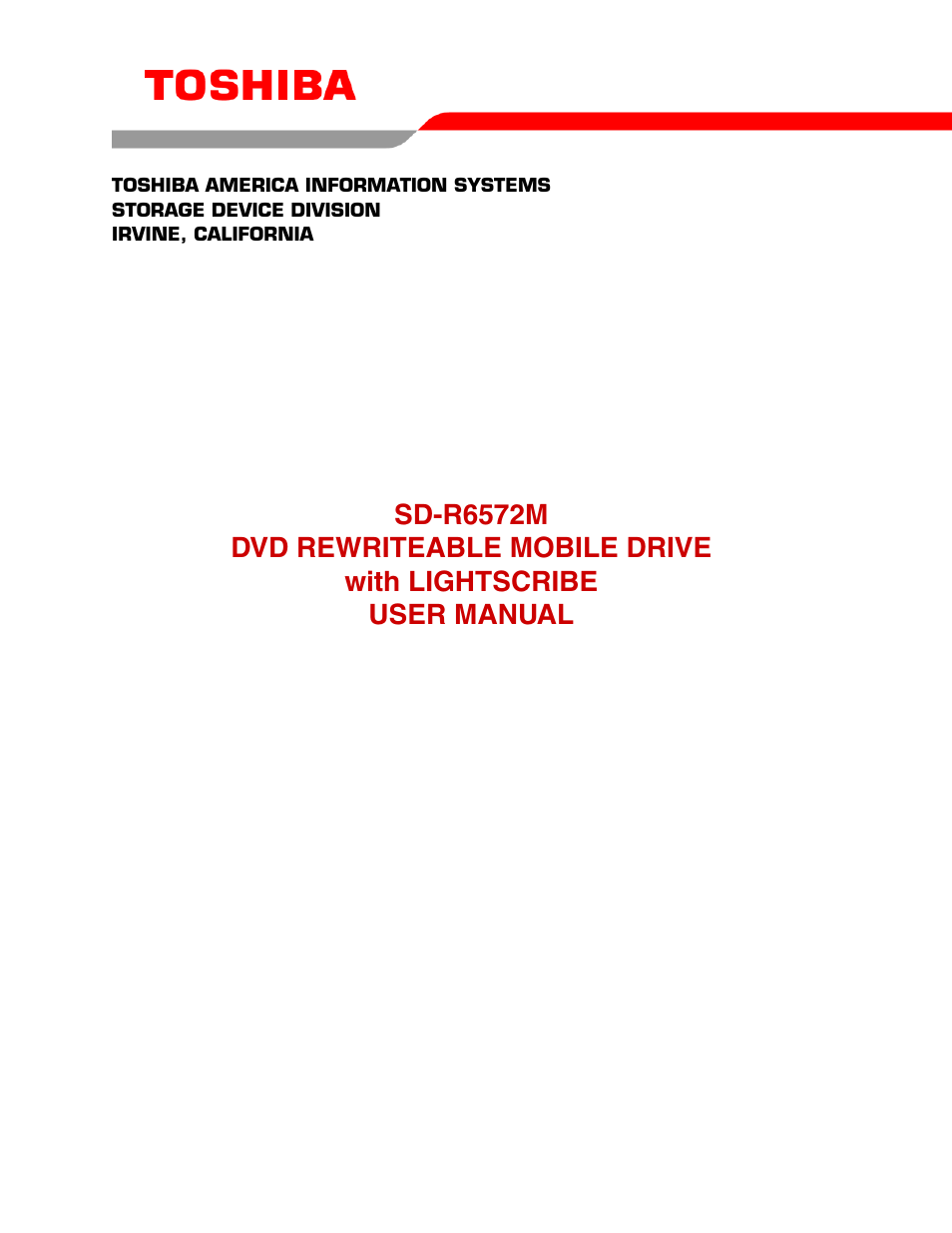 Toshiba SD-R6572M User Manual | 15 pages