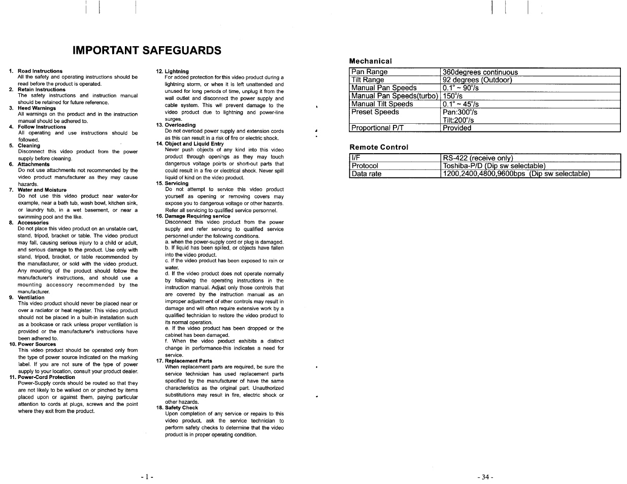 Toshiba IK-DP20A User Manual | Page 35 / 36