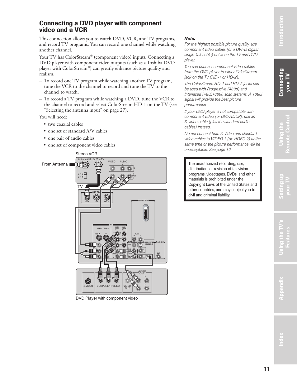 Toshiba 46HX83 User Manual | Page 11 / 76