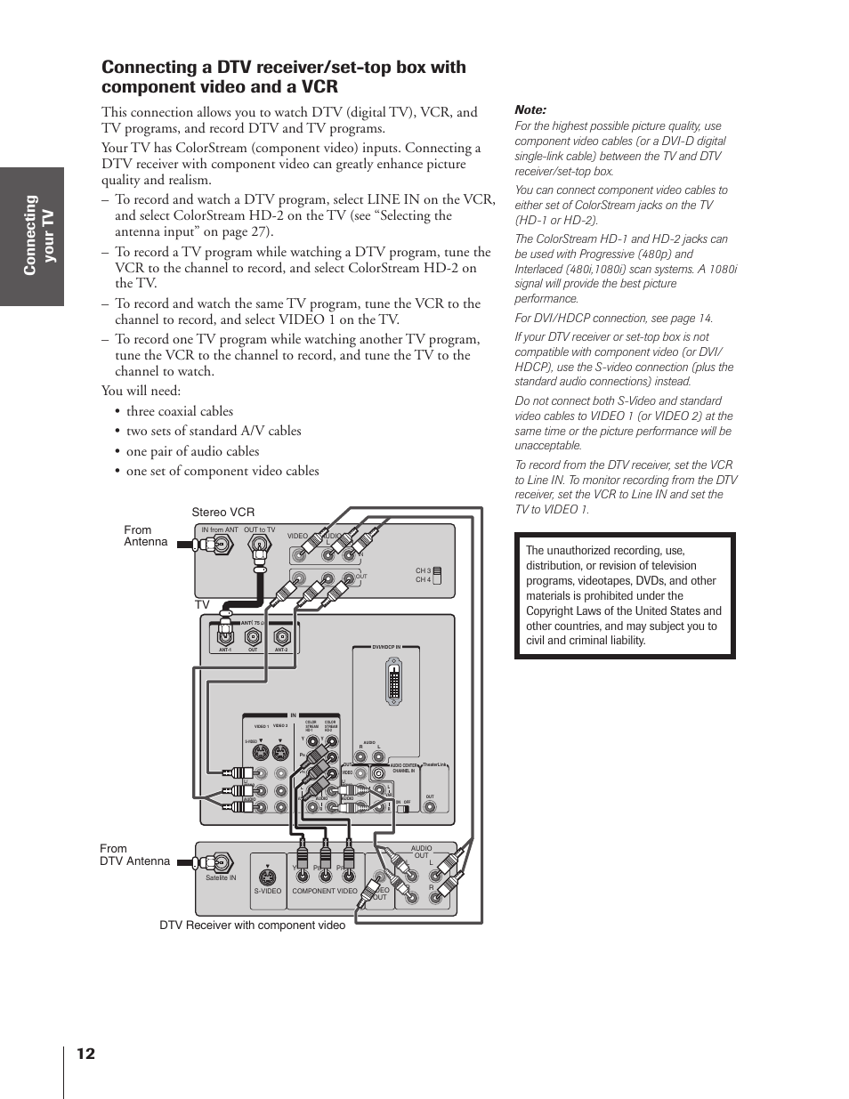 Toshiba 46HX83 User Manual | Page 12 / 76