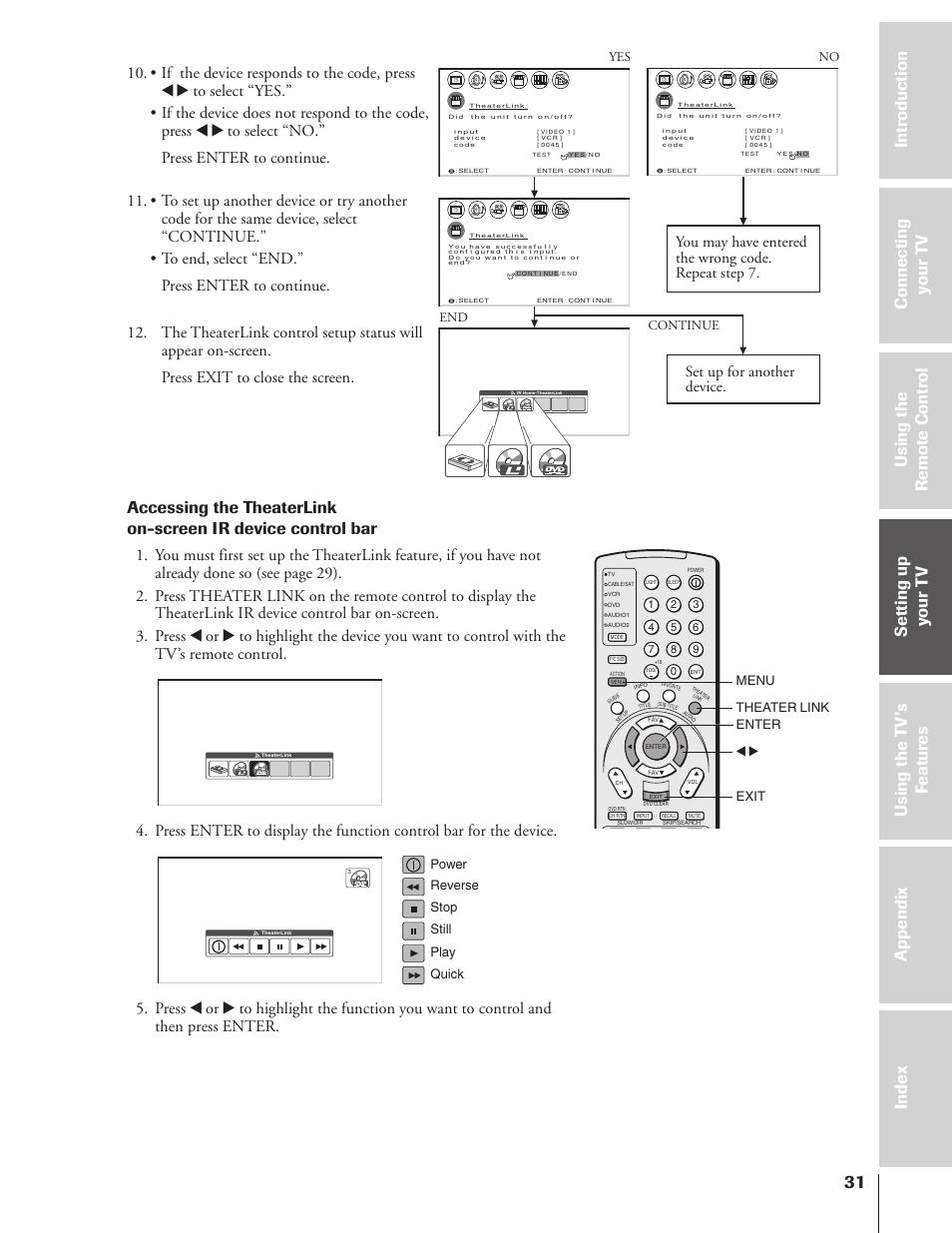 Toshiba 46HX83 User Manual | Page 31 / 76