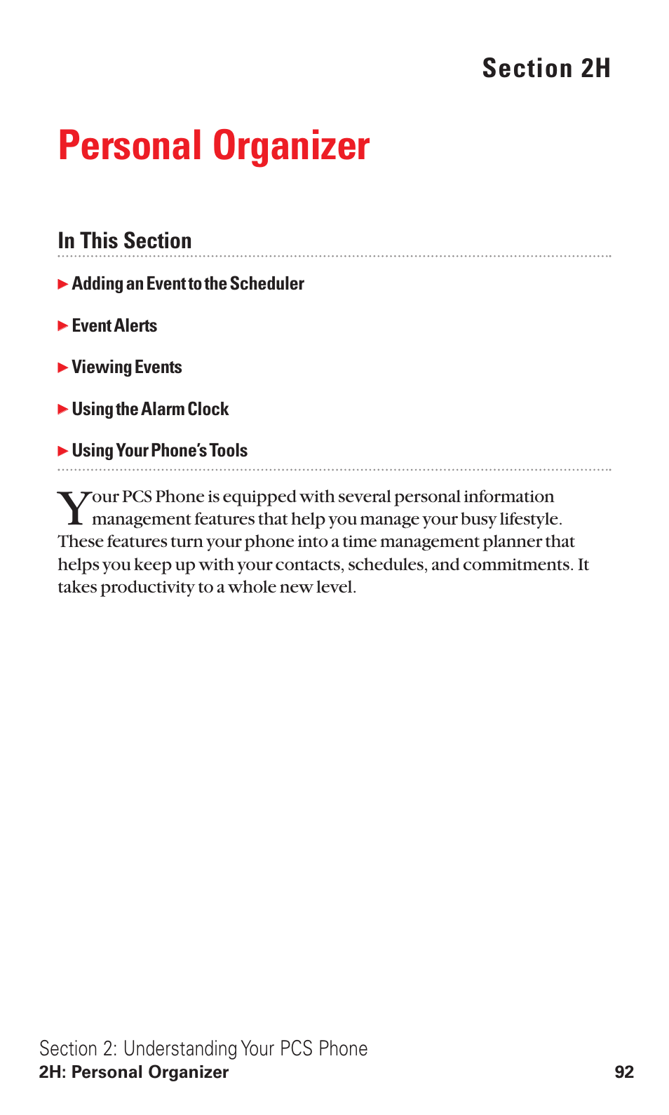 2h. personal organizer, Personal organizer | Toshiba VM4050 User Manual | Page 103 / 249