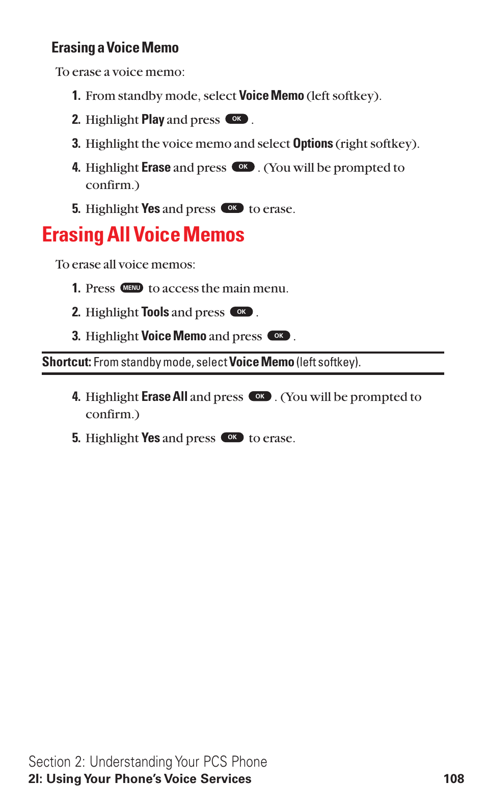 Erasing all voice memos | Toshiba VM4050 User Manual | Page 119 / 249