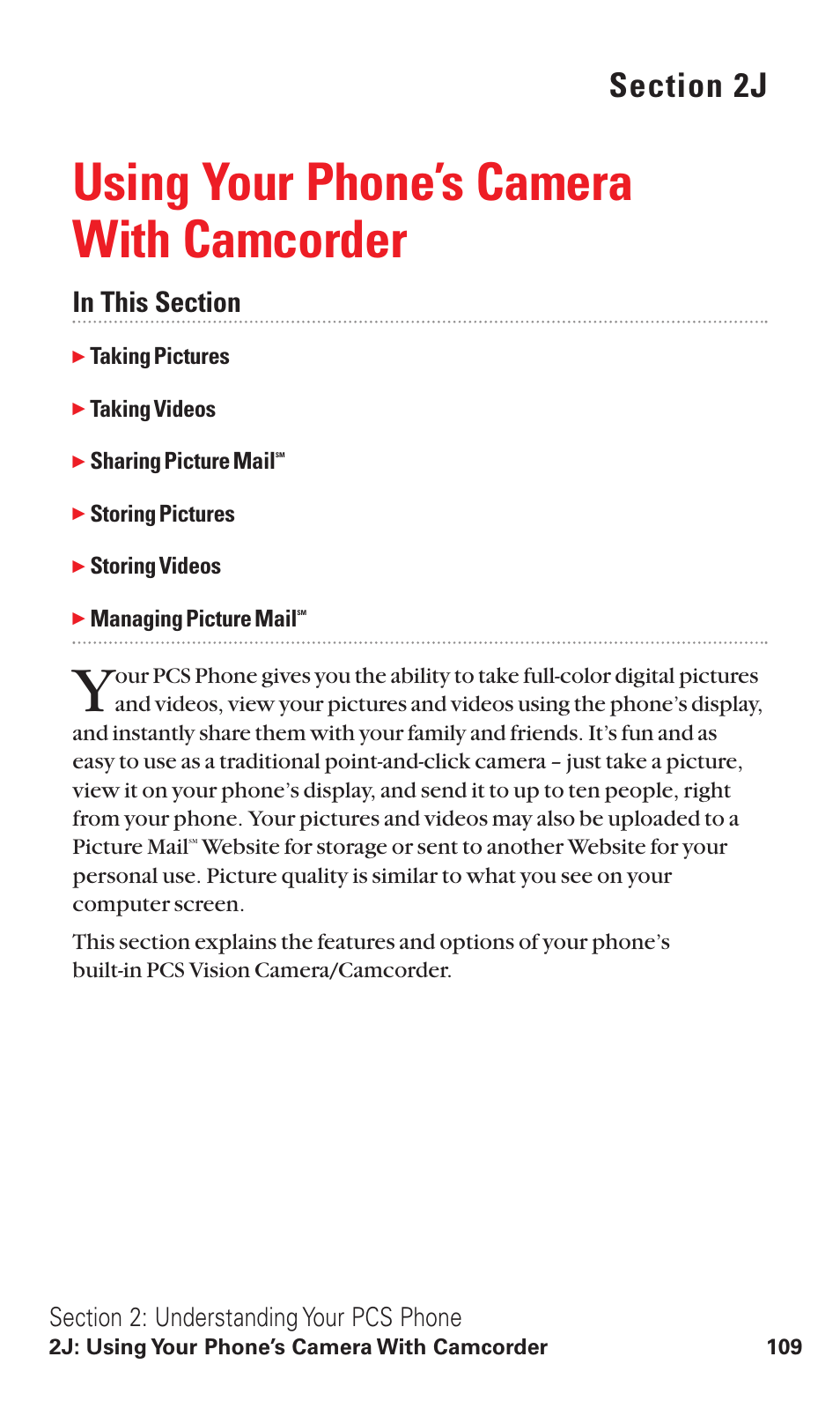 2j. using your phone’s camera with camcorder, Using your phone’s camera with camcorder | Toshiba VM4050 User Manual | Page 120 / 249