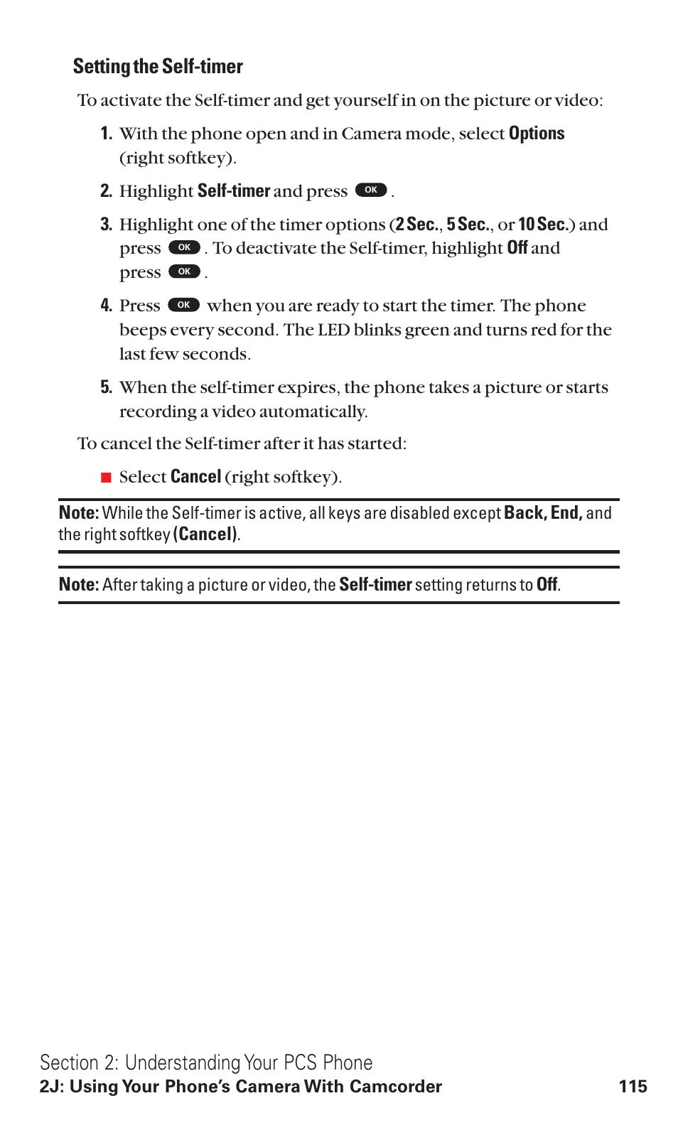 Setting the self-timer | Toshiba VM4050 User Manual | Page 126 / 249