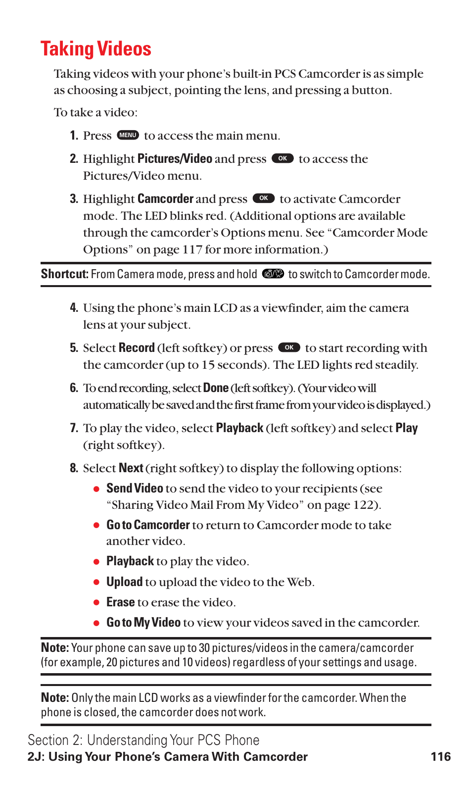 Taking videos | Toshiba VM4050 User Manual | Page 127 / 249