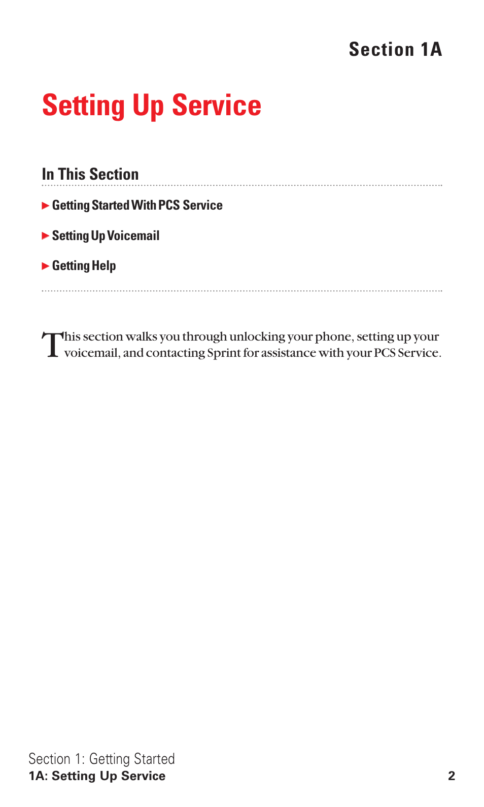 1a. setting up service, Setting up service | Toshiba VM4050 User Manual | Page 13 / 249