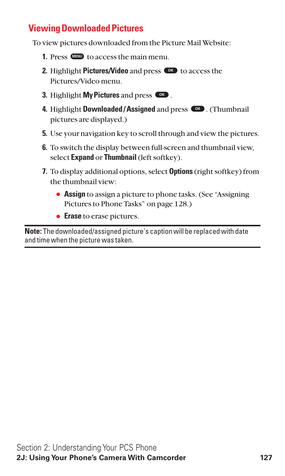 Viewing downloaded pictures | Toshiba VM4050 User Manual | Page 138 / 249