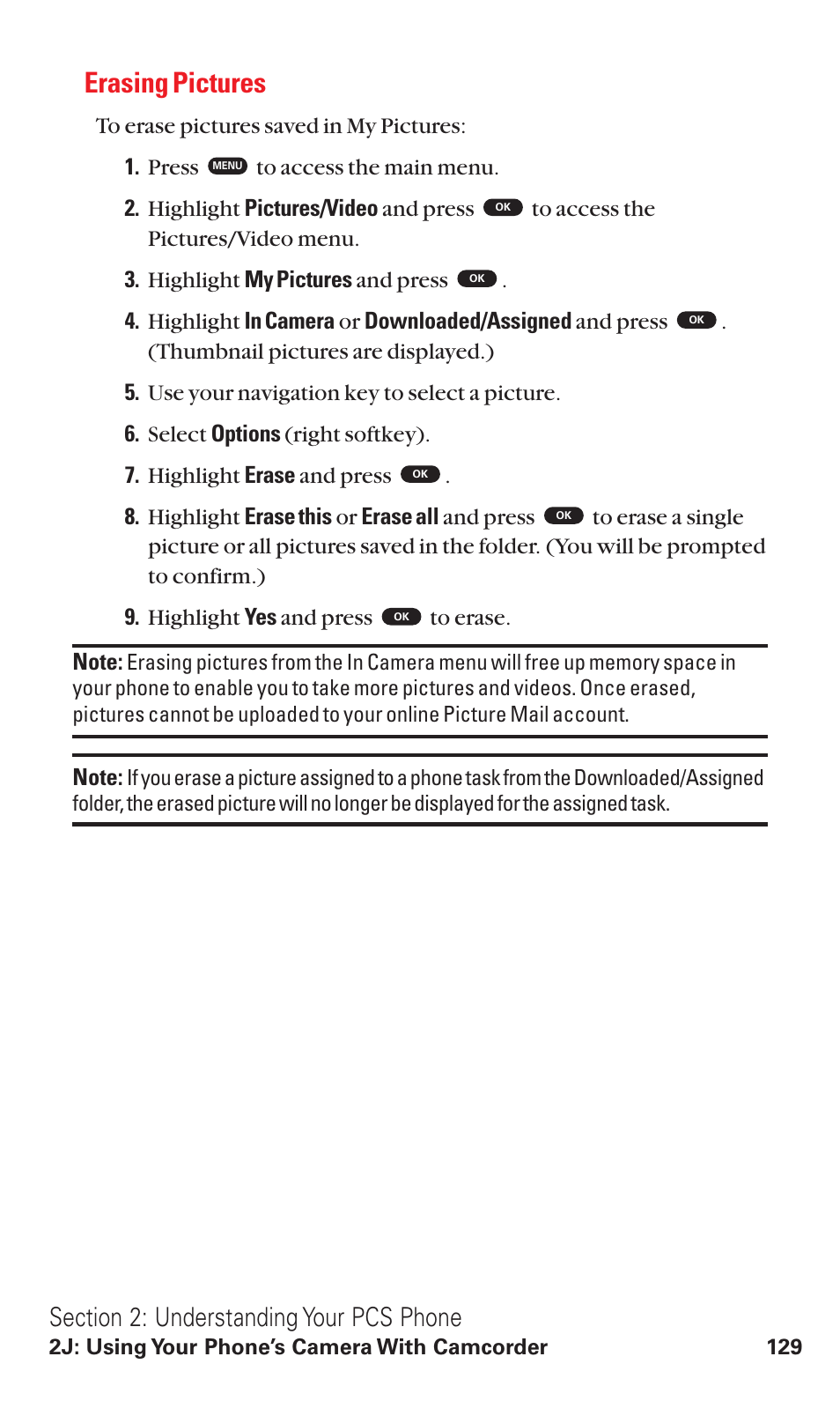 Erasing pictures | Toshiba VM4050 User Manual | Page 140 / 249