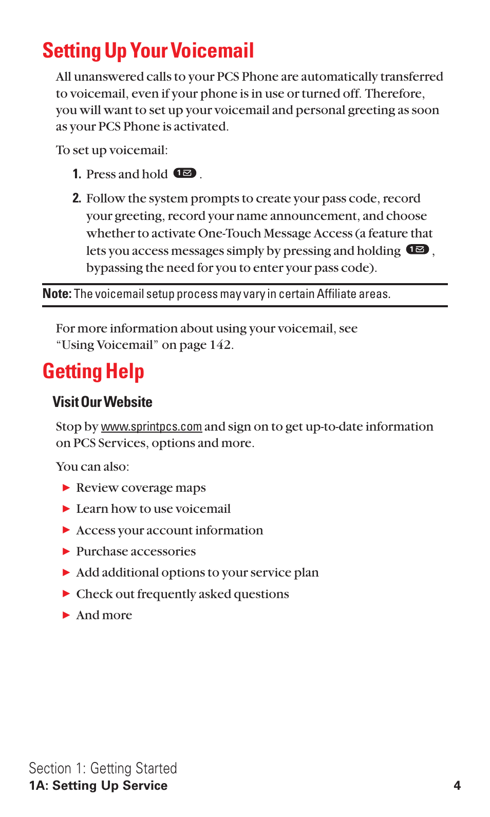 Setting up your voicemail, Getting help, Visit our website | Toshiba VM4050 User Manual | Page 15 / 249