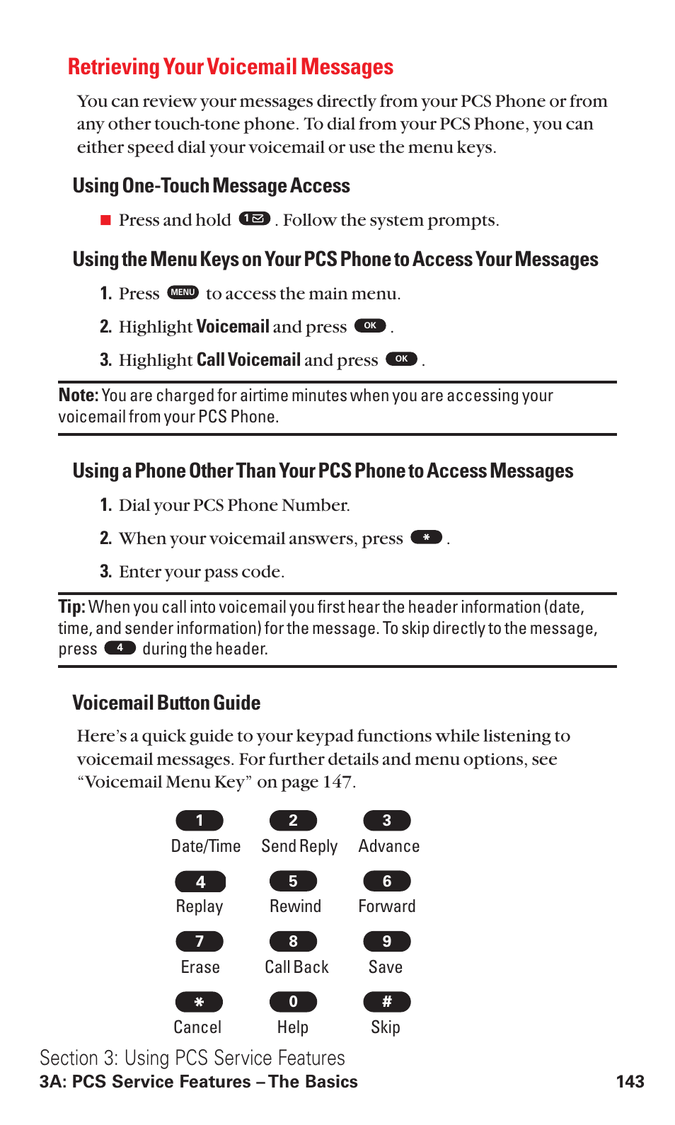 Retrieving your voicemail messages, Using one-touch message access, Voicemail button guide | Toshiba VM4050 User Manual | Page 154 / 249