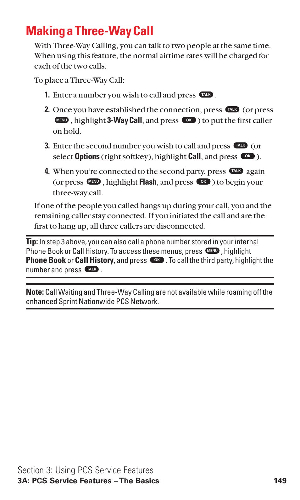 Making a three-way call | Toshiba VM4050 User Manual | Page 160 / 249