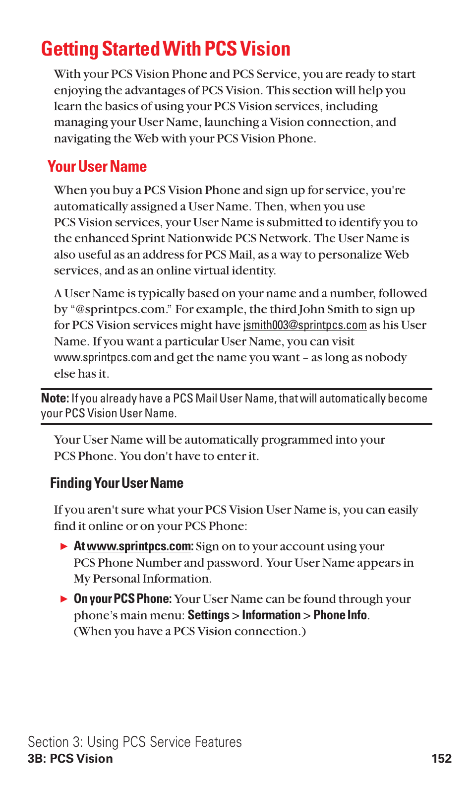 Getting started with pcs vision, Your user name | Toshiba VM4050 User Manual | Page 163 / 249