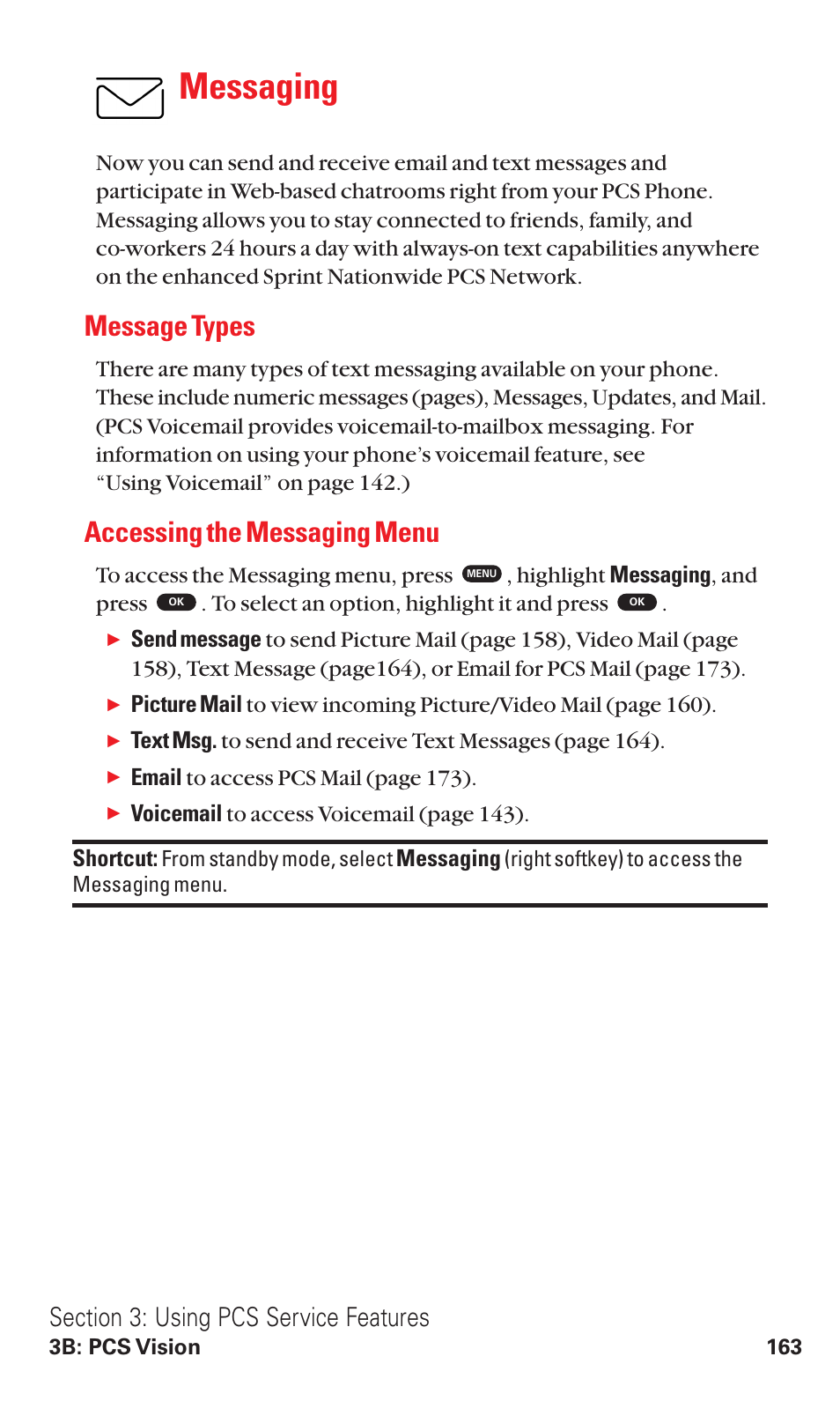 Messaging, Message types, Accessing the messaging menu | Toshiba VM4050 User Manual | Page 174 / 249