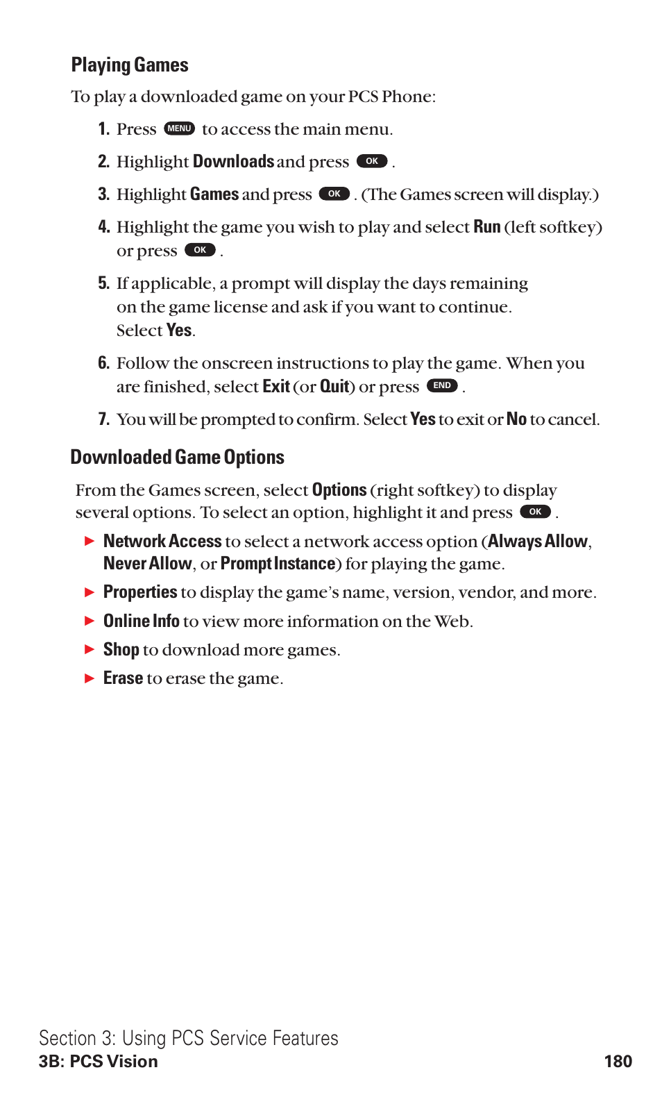 Playing games, Downloaded game options | Toshiba VM4050 User Manual | Page 191 / 249