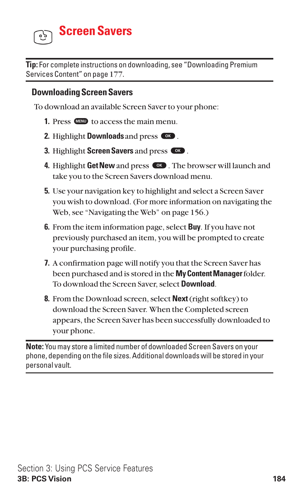 Screen savers, Downloading screen savers | Toshiba VM4050 User Manual | Page 195 / 249