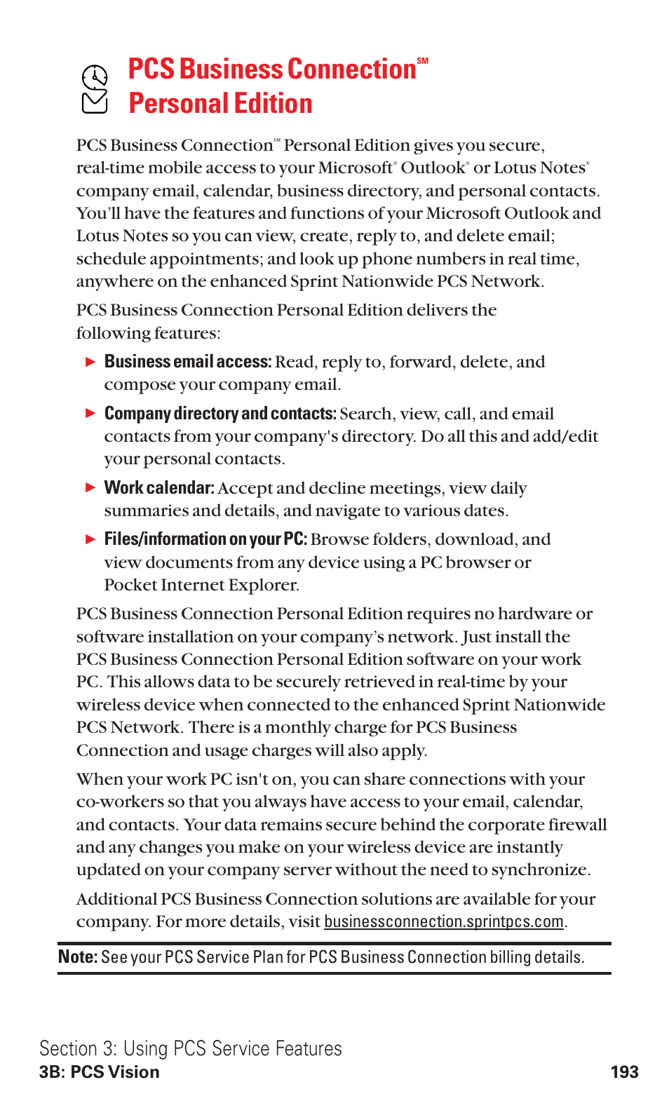 Pcs business connection, Personal edition | Toshiba VM4050 User Manual | Page 204 / 249