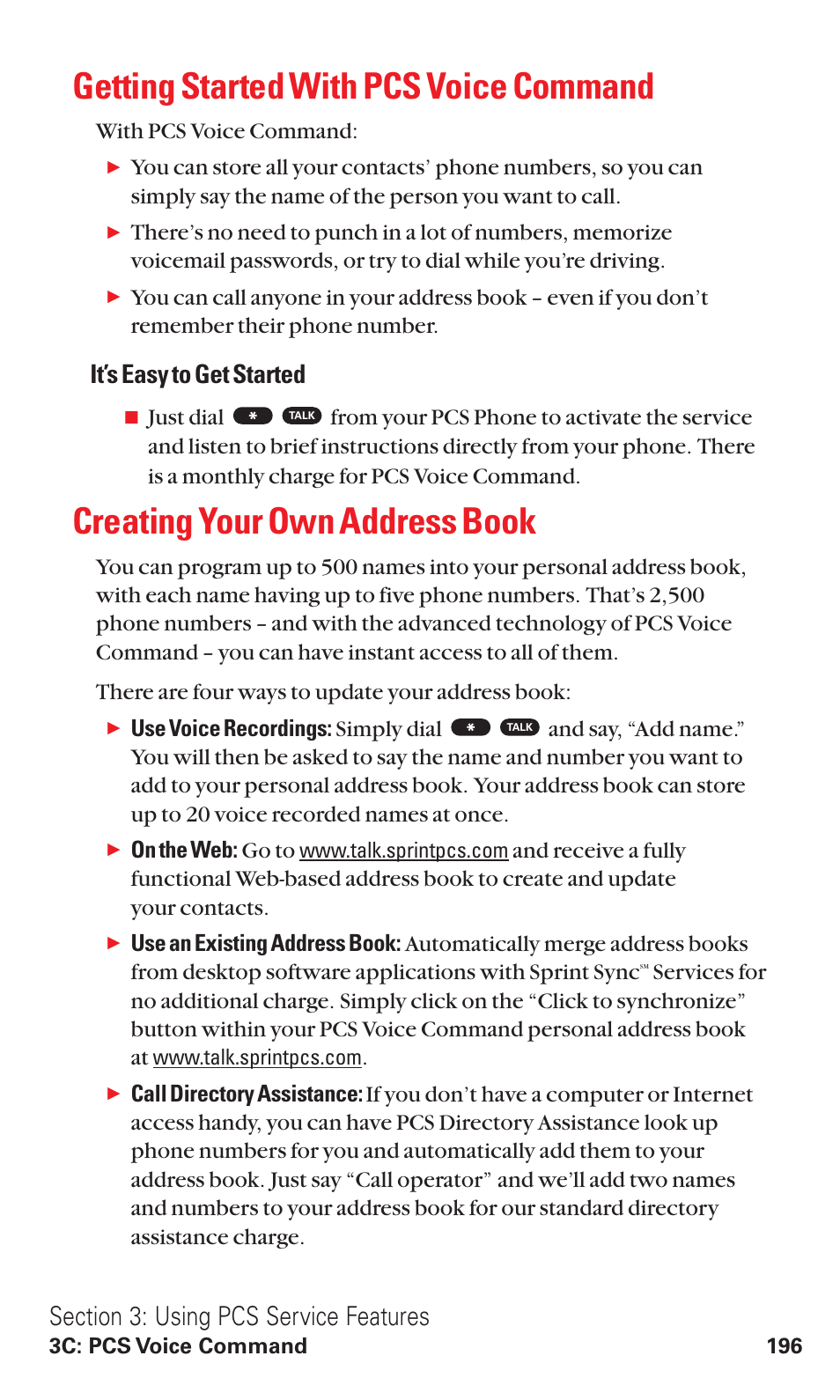 Getting started with pcs voice command, Creating your own address book, It’s easy to get started | Toshiba VM4050 User Manual | Page 207 / 249