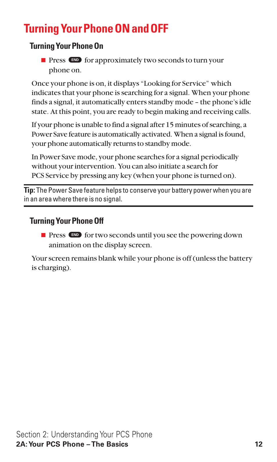 Turning your phone on and off, Turning your phone on, Turning your phone off | Toshiba VM4050 User Manual | Page 23 / 249