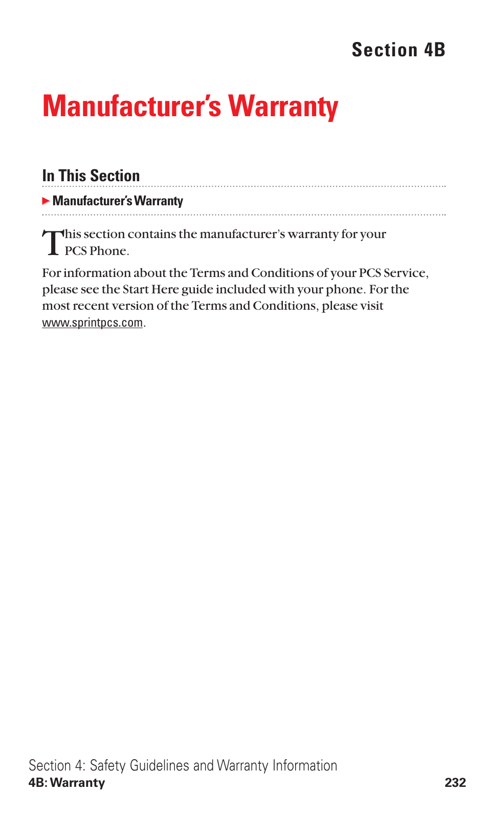 4b. manufacturer’s warranty, Manufacturer’s warranty | Toshiba VM4050 User Manual | Page 243 / 249