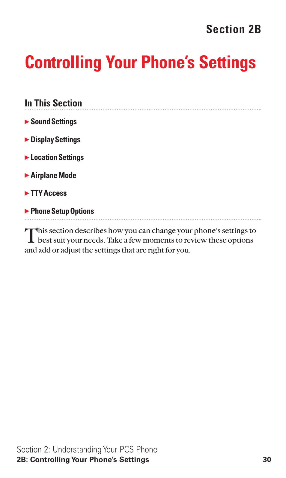 2b. controlling your phone’s settings, Controlling your phone’s settings | Toshiba VM4050 User Manual | Page 41 / 249