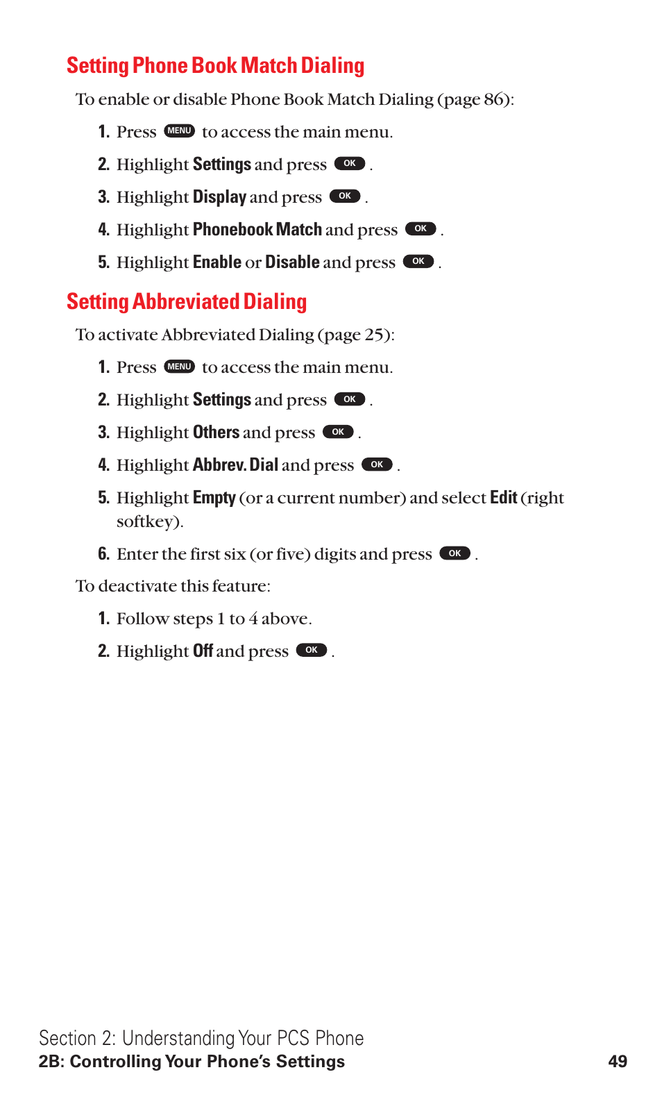 Setting phone book match dialing, Setting abbreviated dialing | Toshiba VM4050 User Manual | Page 60 / 249