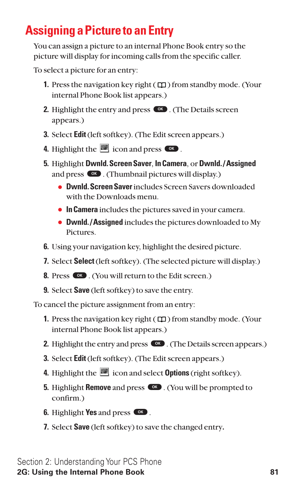 Assigning a picture to an entry | Toshiba VM4050 User Manual | Page 92 / 249