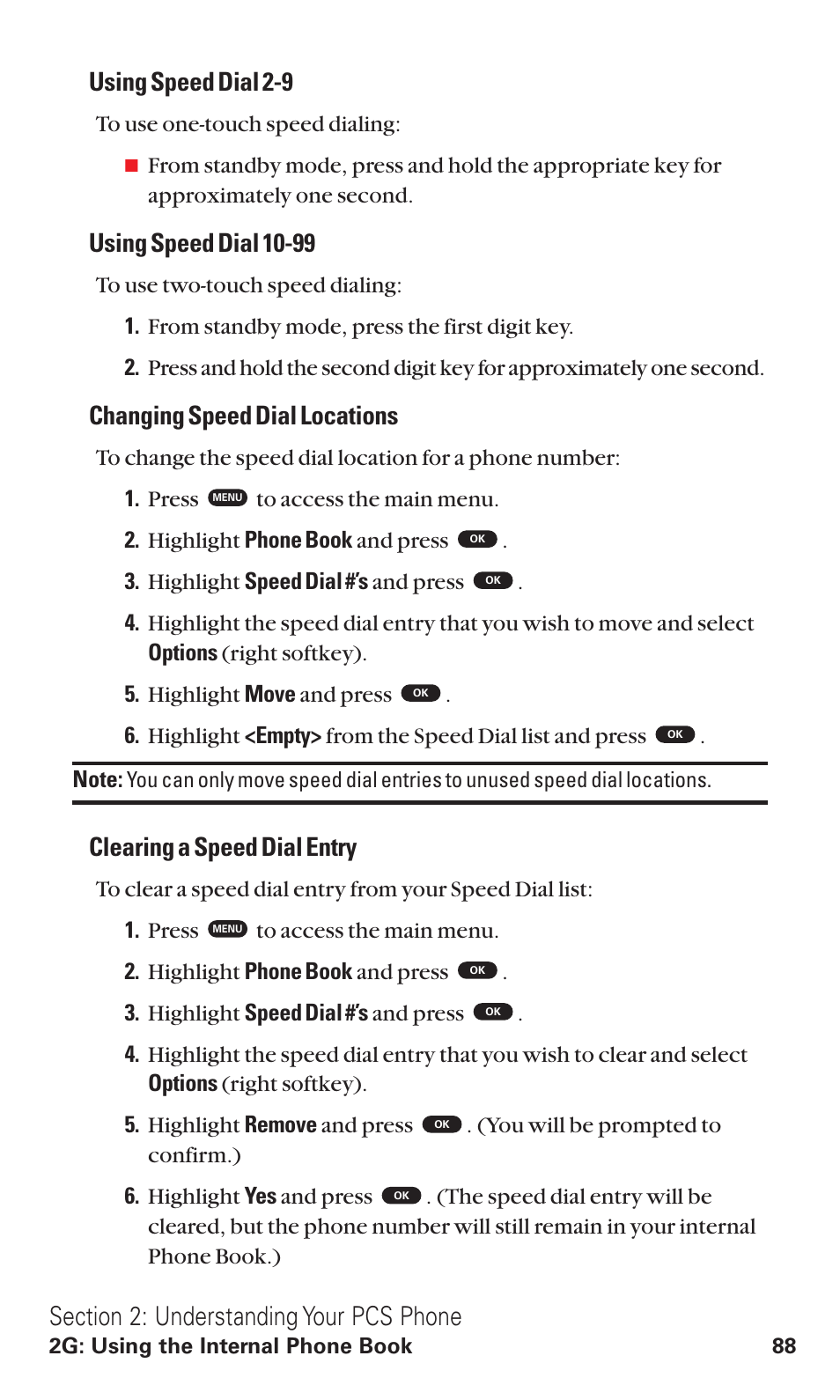 Using speed dial 2-9, Using speed dial 10-99, Changing speed dial locations | Clearing a speed dial entry | Toshiba VM4050 User Manual | Page 99 / 249