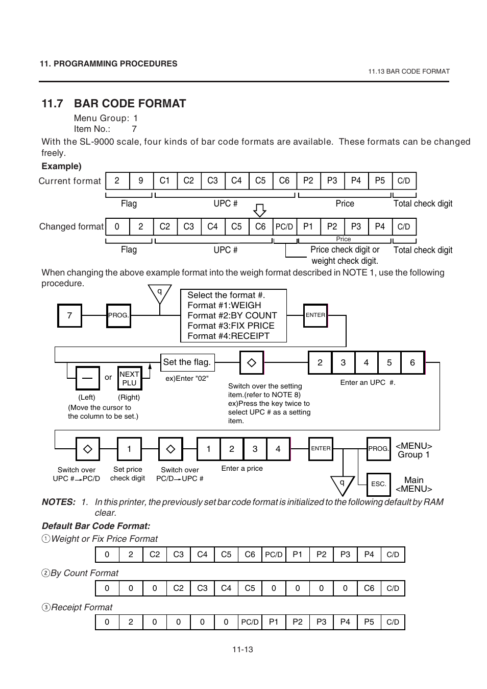7 bar code format | Toshiba TEC SL-9000-ESB-X SERIES User Manual | Page 38 / 72